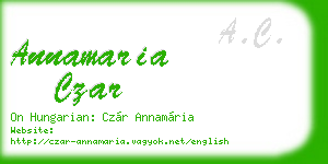 annamaria czar business card